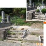 福岡市西区元岡の地域墓地にて、お寺の納骨堂への改葬にともなうお墓じまい工事